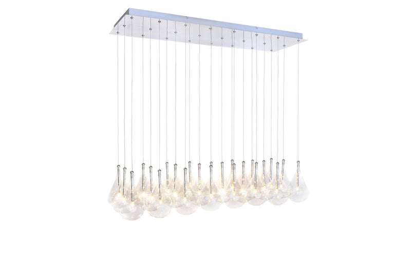 Larmes 24-Light Pendant in Polished Chrome