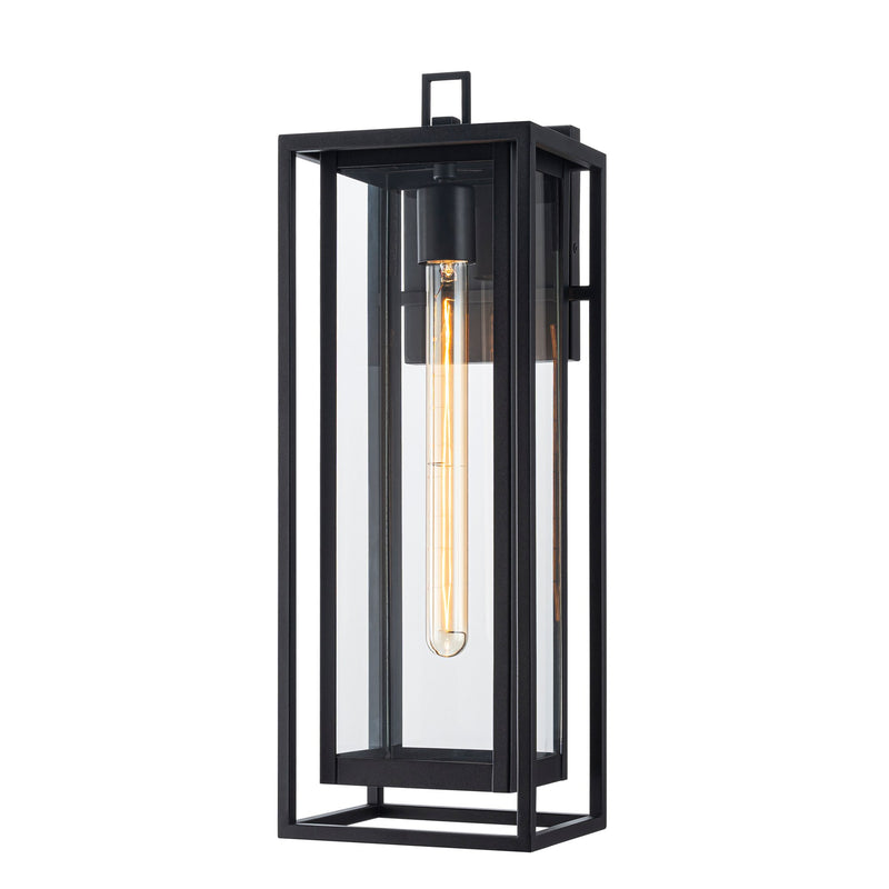 Stratford Large Outdoor Wall Lantern in Matte Black
