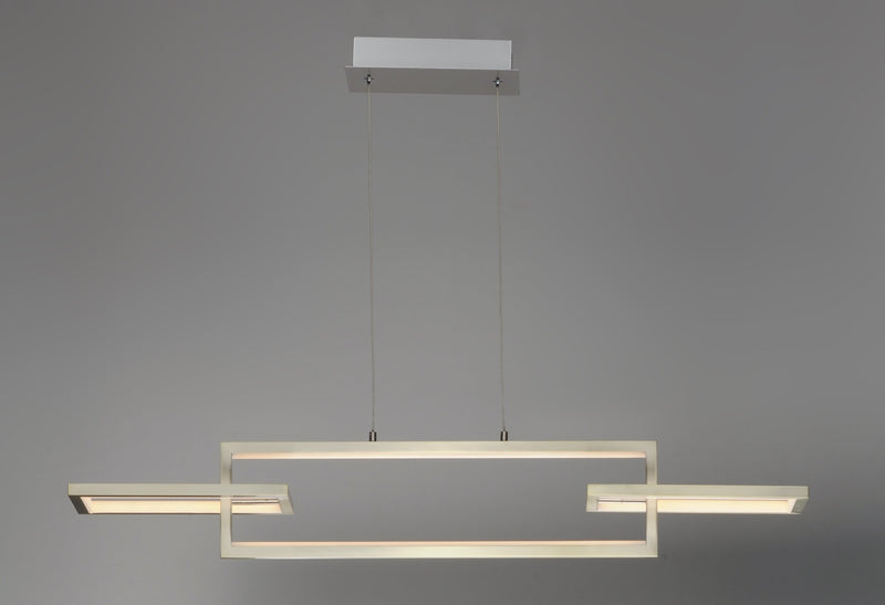 Link 3-Light LED Linear Pendant in Satin Nickel
