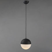 Half Moon Medium LED Pendant in Black