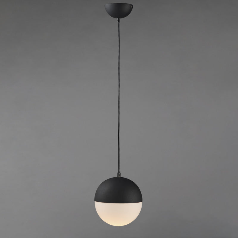 Half Moon Medium LED Pendant in Black
