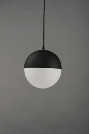 Half Moon Large LED Pendant in Black