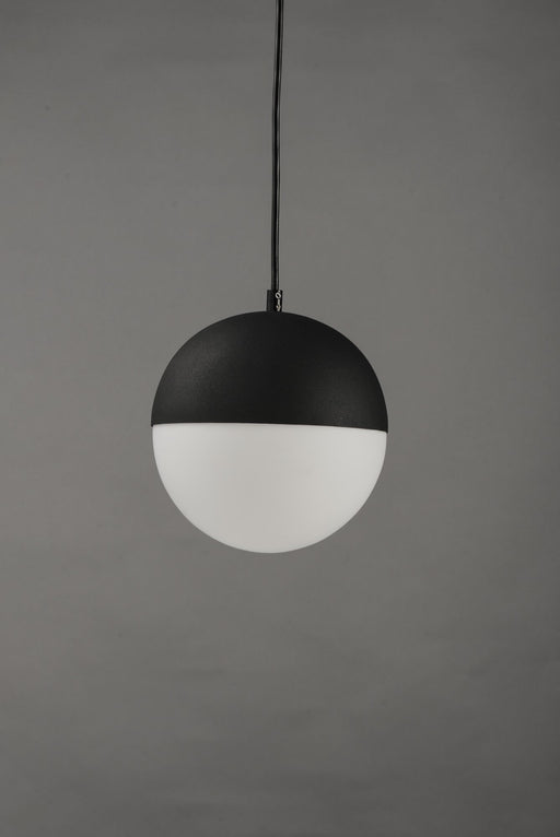 Half Moon Large LED Pendant in Black