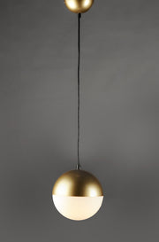 Half Moon Large LED Pendant in Metallic Gold