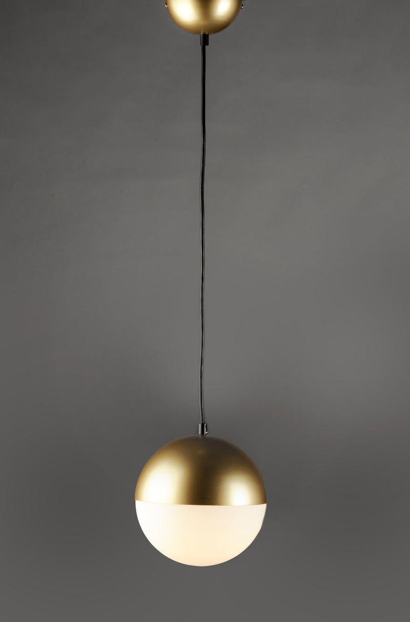 Half Moon Large LED Pendant in Metallic Gold