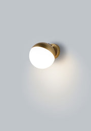 Half Moon LED Wall Sconce in Metallic Gold