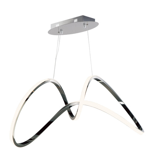 Perpetual LED Pendant in Black Chrome