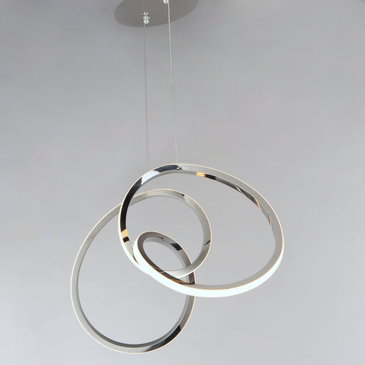 Perpetual LED Pendant in Black Chrome