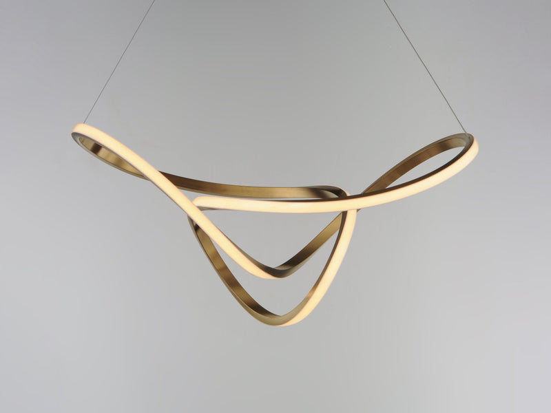 Perpetual 46" LED Pendant in Brushed Champagne