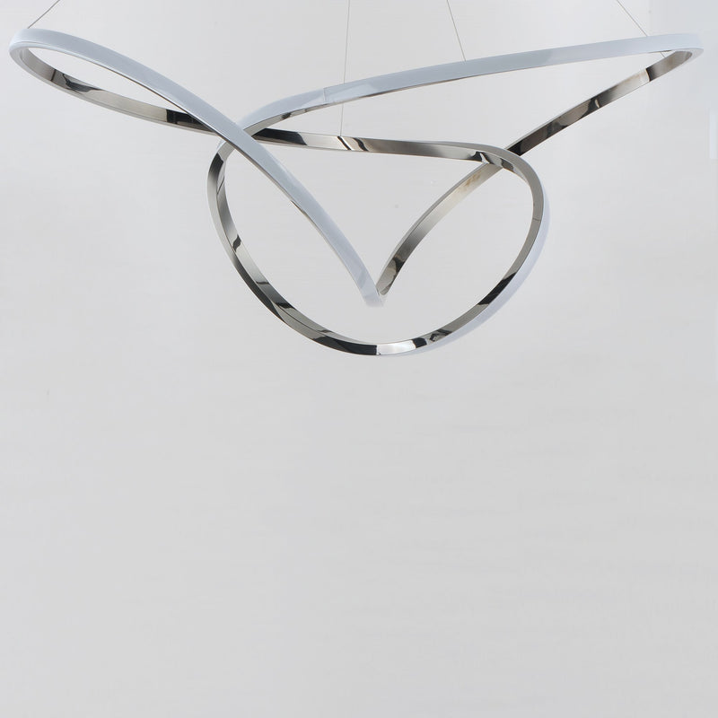 Perpetual 46" LED Pendant in Black Chrome