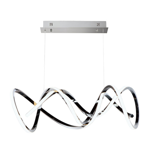 Signature LED Pendant in Black Chrome