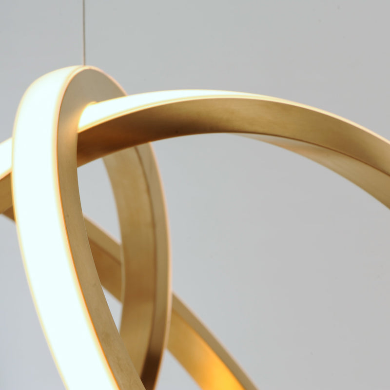 Signature LED Pendant in Brushed Champagne