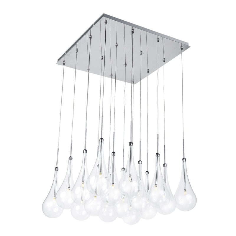 Larmes 16-Light LED Pendant in Polished Chrome