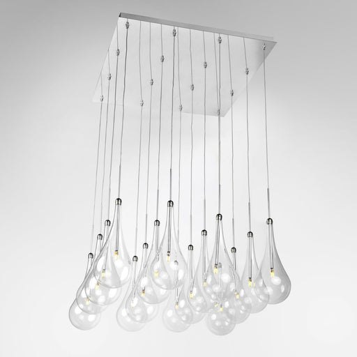 Larmes 16-Light LED Pendant in Polished Chrome