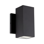 Kubular 7" Tall 2-Light LED Outdoor Wall Sconce in Matte Black