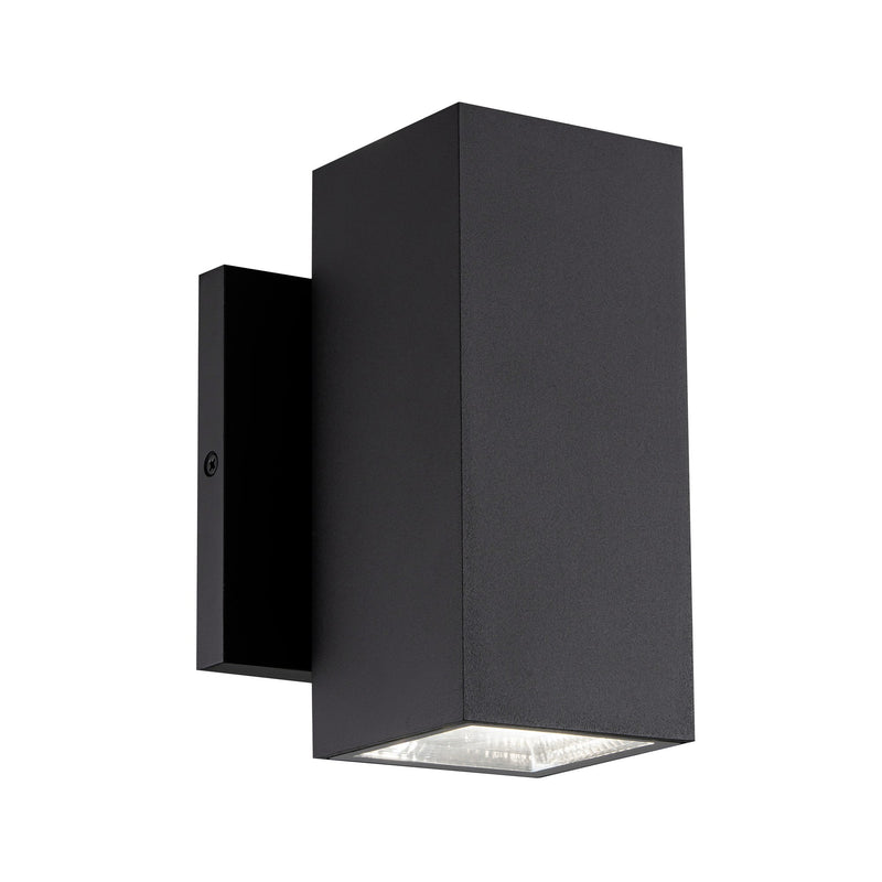 Kubular 7" Tall 2-Light LED Outdoor Wall Sconce in Matte Black