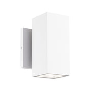 Kubular 7" Tall 2-Light LED Outdoor Wall Sconce in Matte White