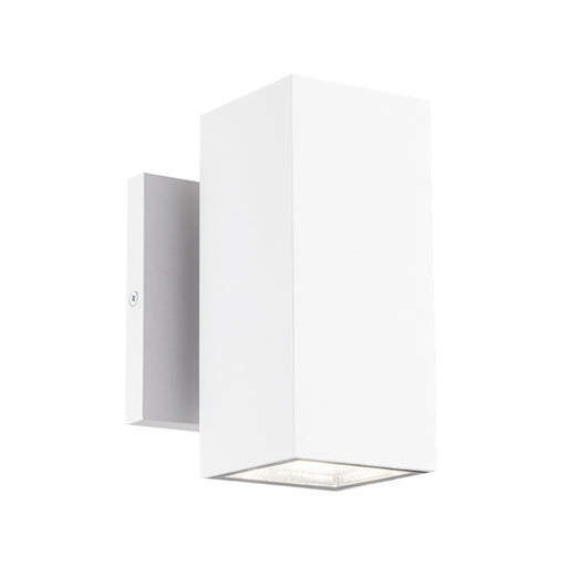 Kubular 7" Tall 2-Light LED Outdoor Wall Sconce in Matte White