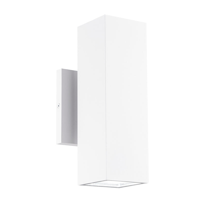 Kubular 10" Tall 2-Light LED Outdoor Wall Sconce in Matte White