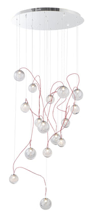 Bobble 16-Light LED Pendant in Polished Chrome