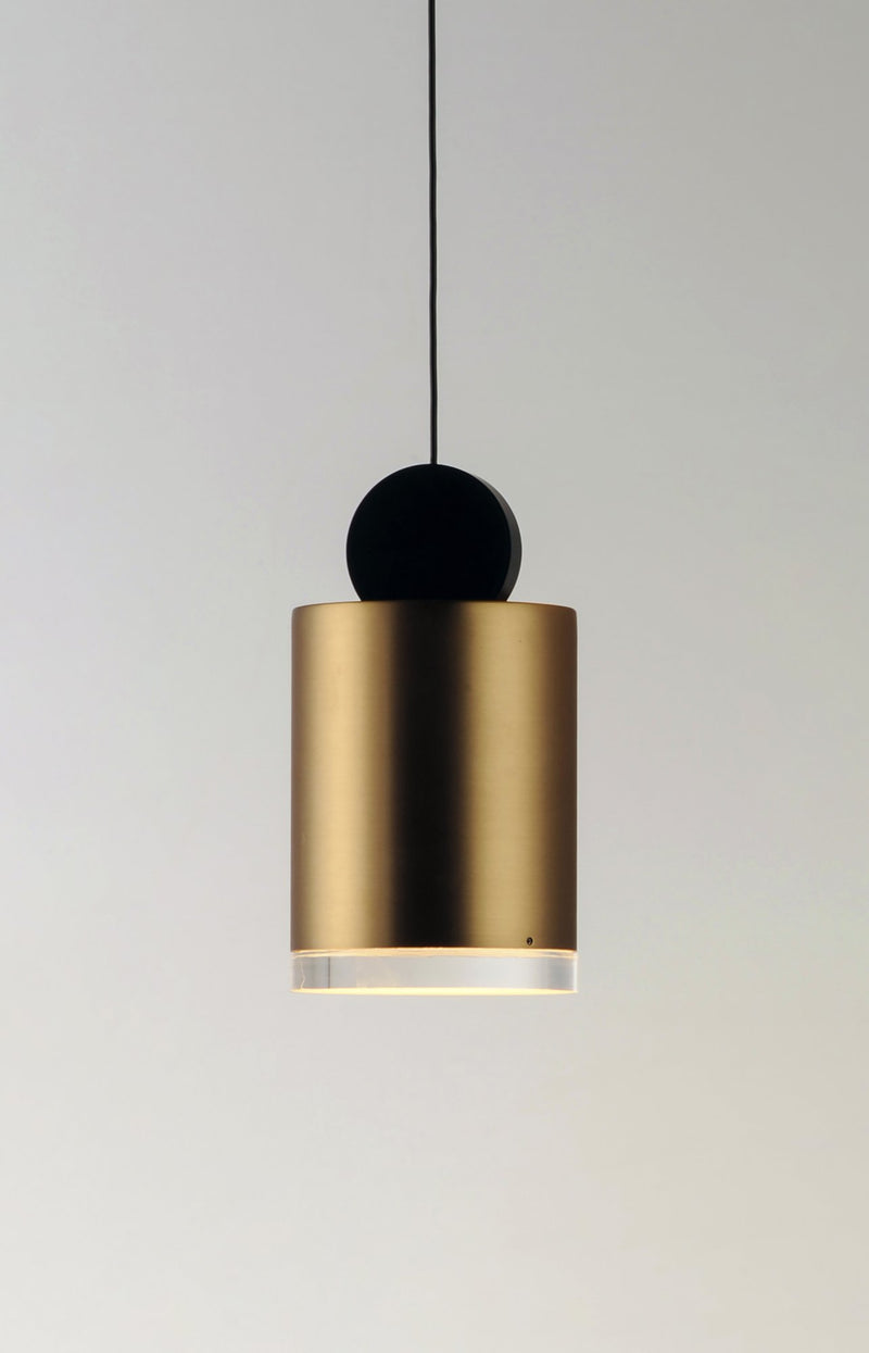 Nob LED Mini Pendant in Black / Gold