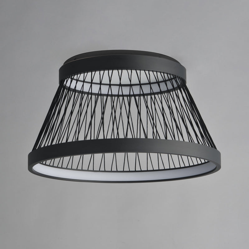 Loom 23" LED Flush Mount in Black
