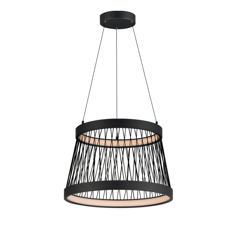 Loom 20" LED Pendant in Black