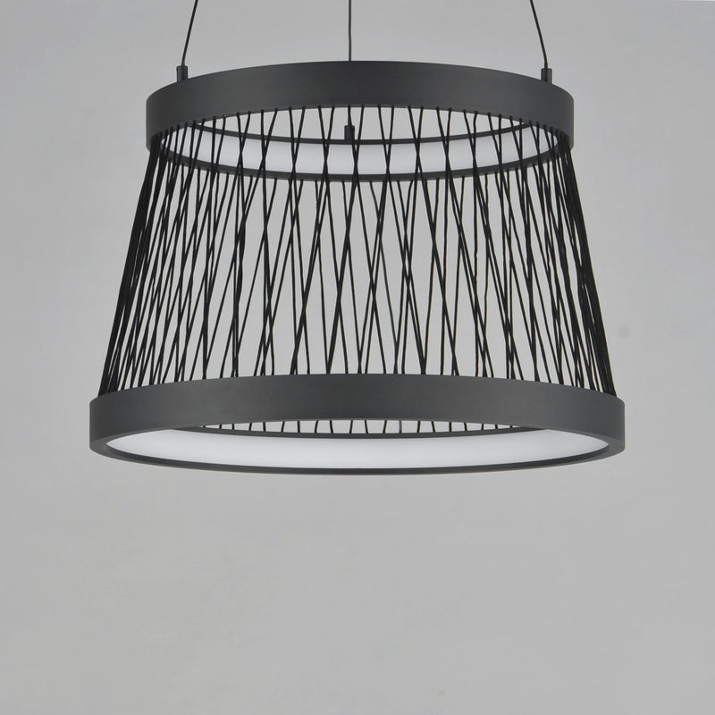 Loom 20" LED Pendant in Black