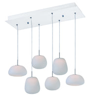 Puffs 6-Light LED Pendant in White