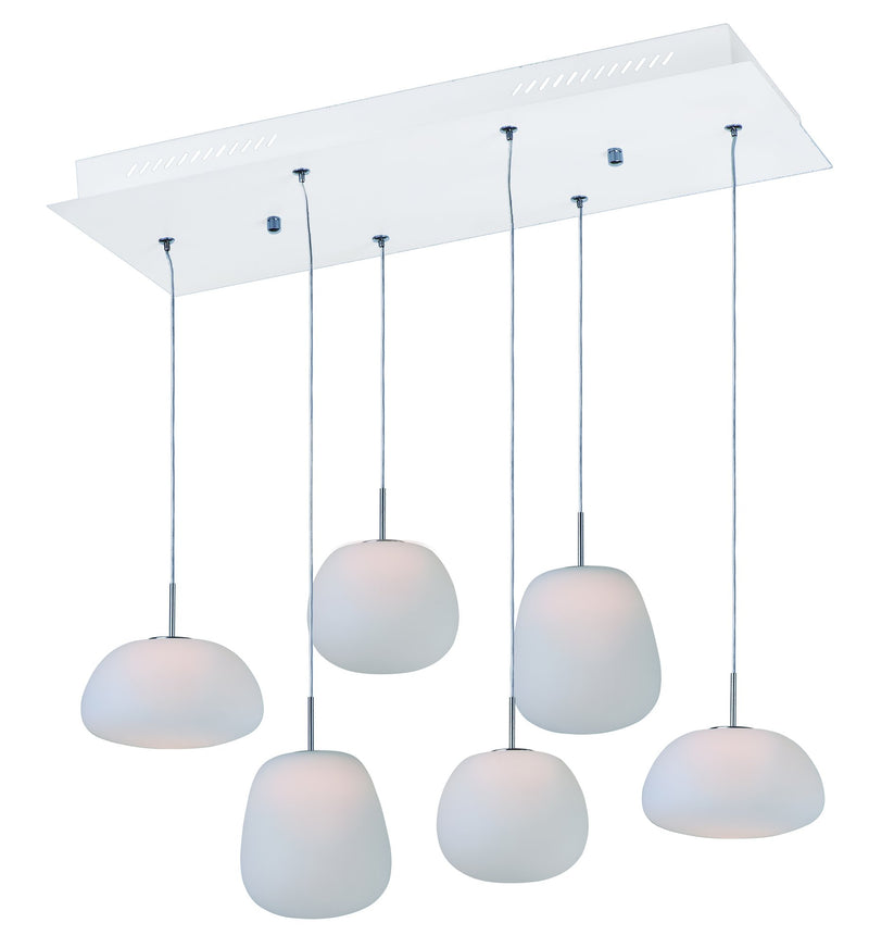 Puffs 6-Light LED Pendant in White