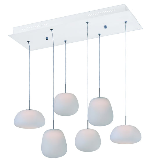 Puffs 6-Light LED Pendant in White