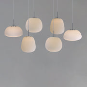 Puffs 6-Light LED Pendant in White
