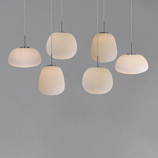Puffs 6-Light LED Pendant in White