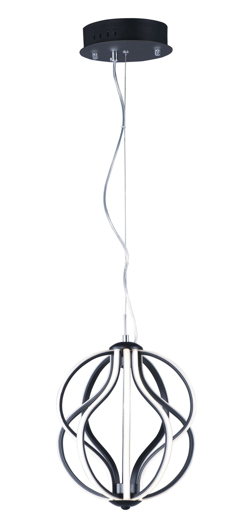 Aura 12" LED Pendant in Black