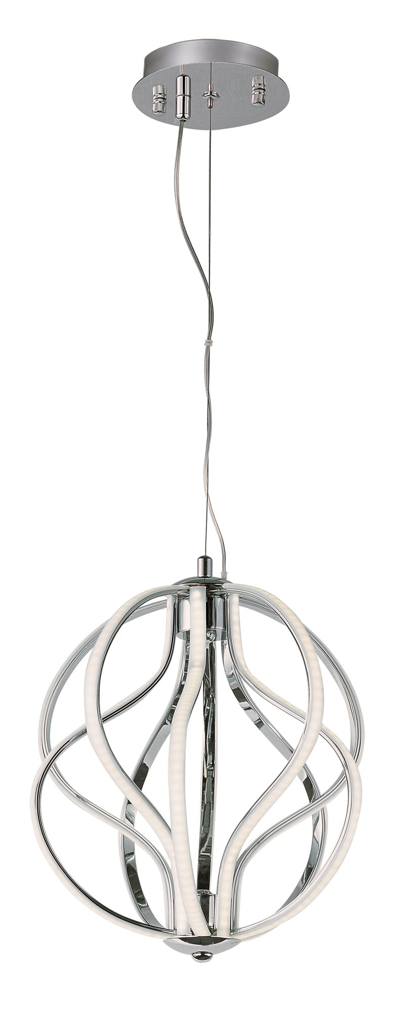 Aura 12" LED Pendant in Polished Chrome
