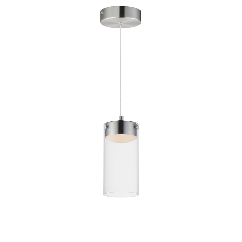 Highball 8" LED Mini Pendant in Satin Nickel