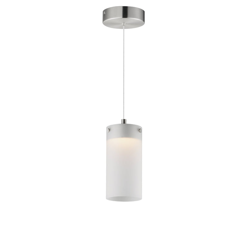 Highball 8" LED Mini Pendant in Satin Nickel