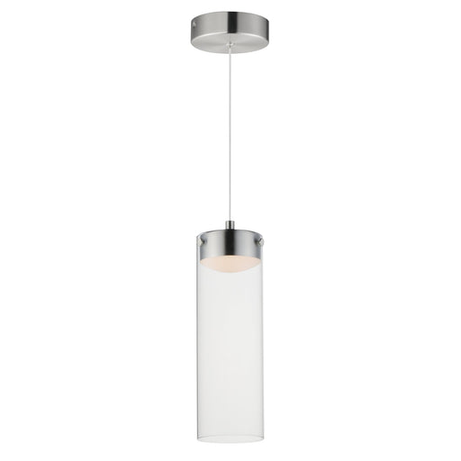 Highball 12" LED Pendant in Satin Nickel
