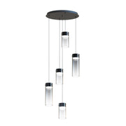 Highball Smoke 5-Light LED Pendant in Gunmetal