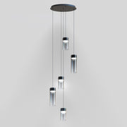 Highball Smoke 5-Light LED Pendant in Gunmetal