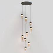 Highball 9-Light LED Pendant in Gunmetal