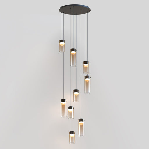 Highball 9-Light LED Pendant in Gunmetal