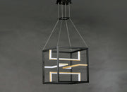 Chamber 18" LED Pendant in Black / Gold