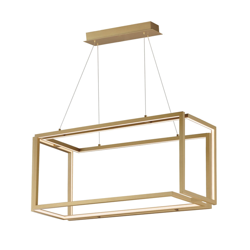 Penrose Linear LED Pendant in Gold