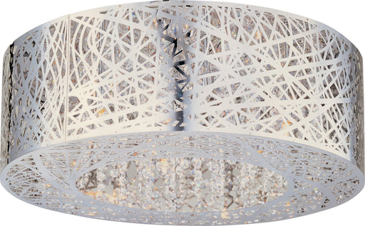 Inca 9-Light Flush Mount with LED Bulb in Polished Chrome