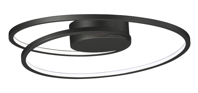 Cycle 18" LED Flush Mount in Black