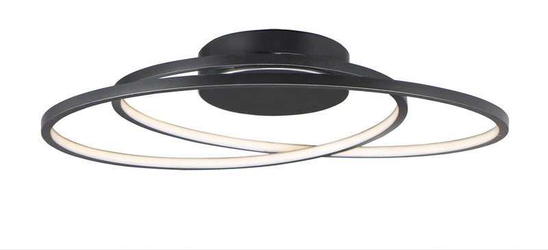Cycle 24" LED Flush Mount in Black