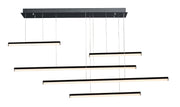 Hover 61" 5-Light Linear LED Pendant in Black