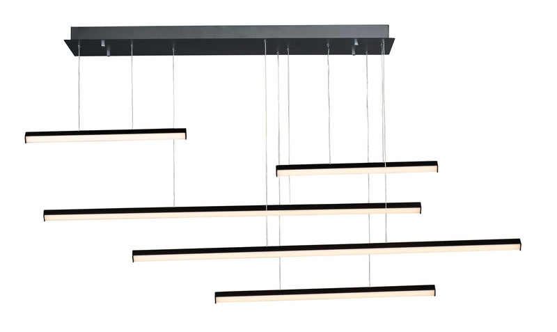 Hover 61" 5-Light Linear LED Pendant in Black