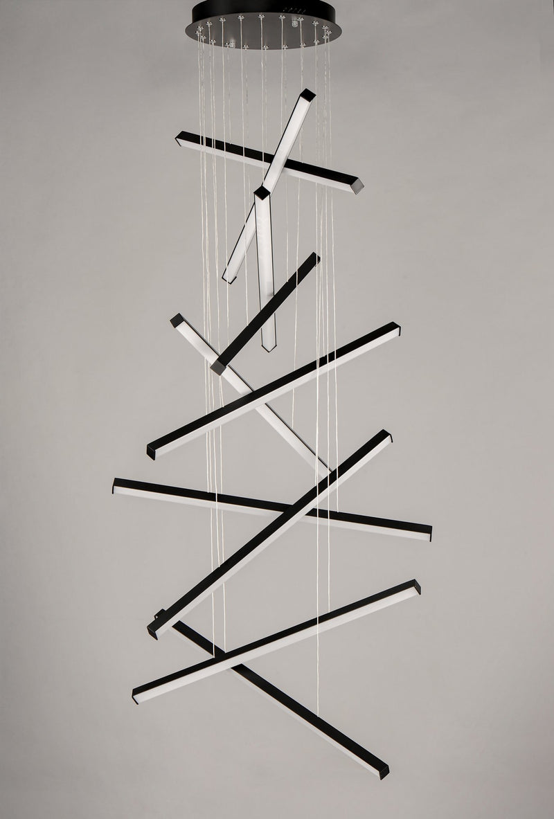 Hover 10-Light LED Pendant in Black